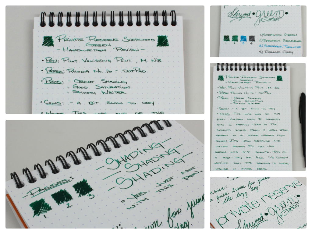 Private Reserve Sherwood Green – Handwritten Ink Review