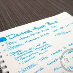 Diamine Aqua Blue Fountain Pen Ink Review